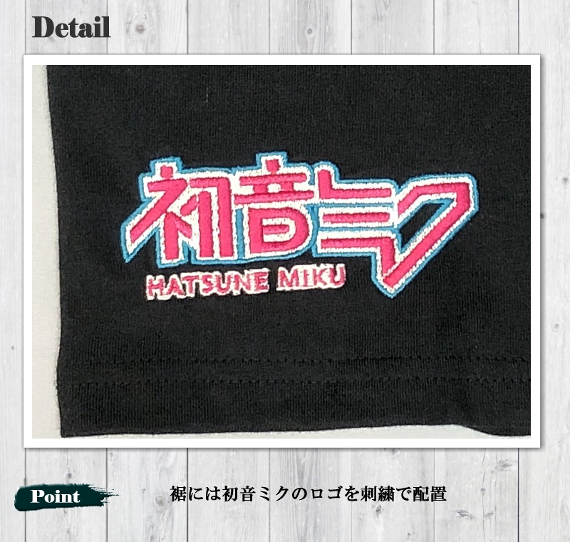 絡繰魂 × 初音ミク 桜満開 TEE 262007 刺繍 ボカロ コラボ 半袖 T
