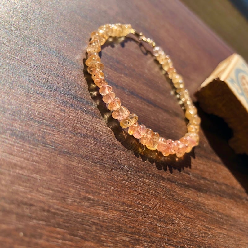 Honey Ring】 - cute stone - インペリアルトパーズ レッド
