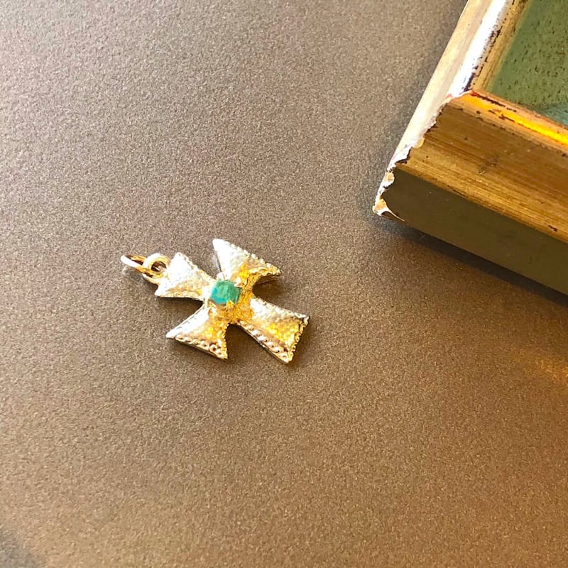 K10VG K10YG パライバトルマリン 原石 ブラジル産 ペンダント ブルー