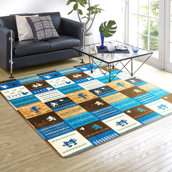 ラグ 2畳 180×180cm ホットカーペット対応 洗える 滑り止め mickey