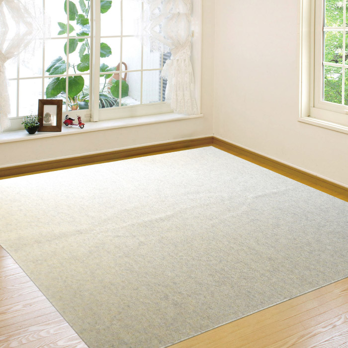 カーペット 絨毯 6畳 261×352cm 洗える ラグ 無地 防炎 ホット