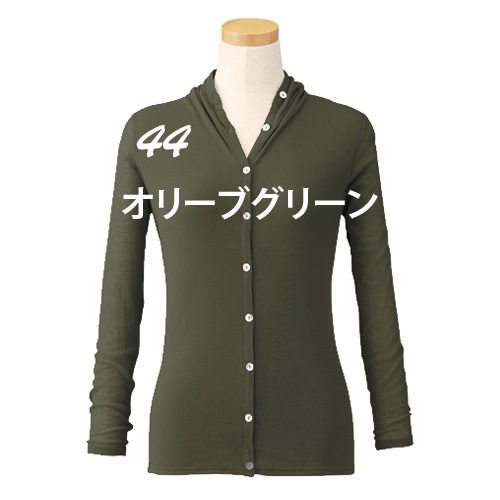 新色 天使の綿シフォン 2way カーディガン 長袖 1重袖 綿100