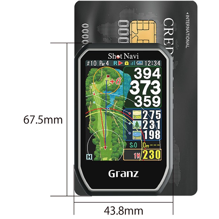 ゴルフGPSナビ付き距離計＋ハンディタイプ ShotNavi Shot Navi Granz White ショットナビ グランツ