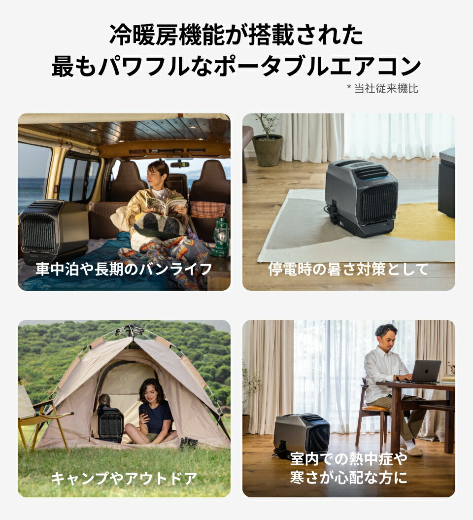 ECOFLOW ポータブルエアコン WAVE 2 ポータブルクーラー 冷風機 冷暖房