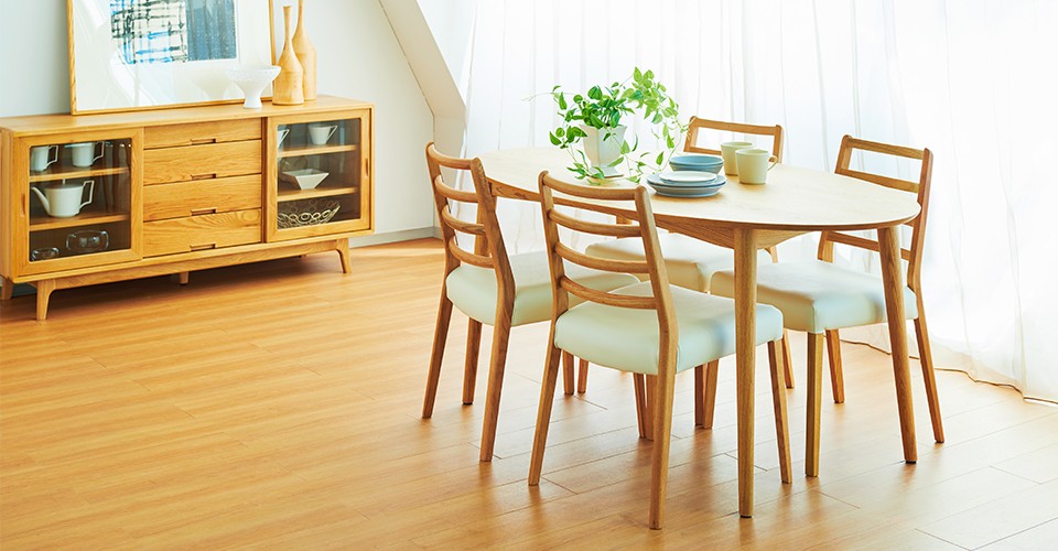 大塚家具 ダイニングチェア シネマ3A レッドオーク材/WO色 張地