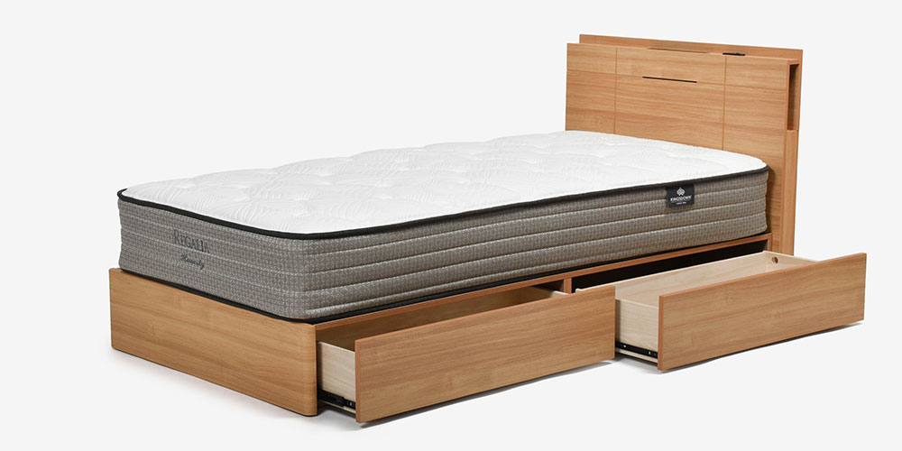 大塚家具 ベッドフレーム ワイドダブルロングサイズ リーブルDR 引出し