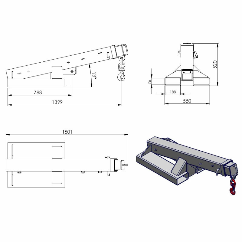 フォークリフトアタッチメントfja470