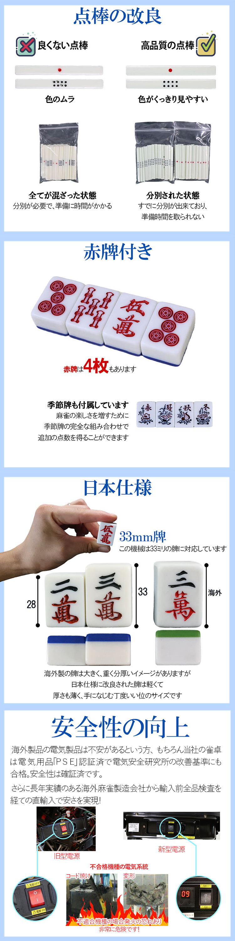 雀華 全自動麻雀卓 麻雀卓 麻雀セット 全自動 麻雀 麻雀牌 33mm