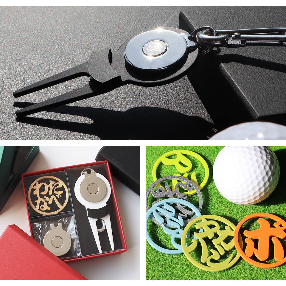 ゴルフ マーカー 名入れ プレゼント グリーンフォーク おしゃれ ボールマーカー オーダーメイド (MARCAM ギフトセット マーカー フォーク1個セット)(gfgi03011) | MARCAM | 15
