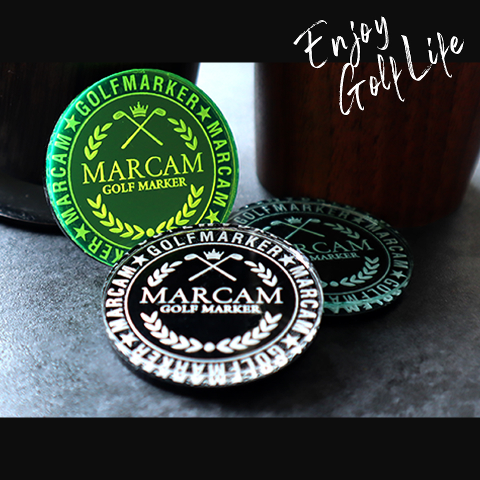 ゴルフ マーカー 名入れ マグネット ボールマーカー おしゃれ プレゼント コンペ 景品 アクリルデザインマーカー (1個販売)(MARCAM STELLAR) | MARCAM | 06