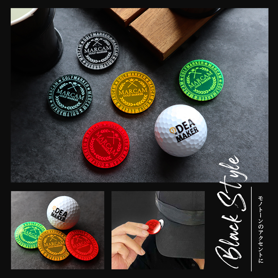 ゴルフ マーカー 名入れ マグネット ボールマーカー おしゃれ プレゼント コンペ 景品 アクリルデザインマーカー (1個販売)(MARCAM STELLAR) | MARCAM | 08