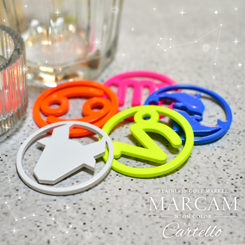 ゴルフ マーカー 名入れ マグネット 蛍光 ボールマーカー プレゼント コンペ 景品 MARCAM CARTELLO(golfmarker15) | MARCAM | 05