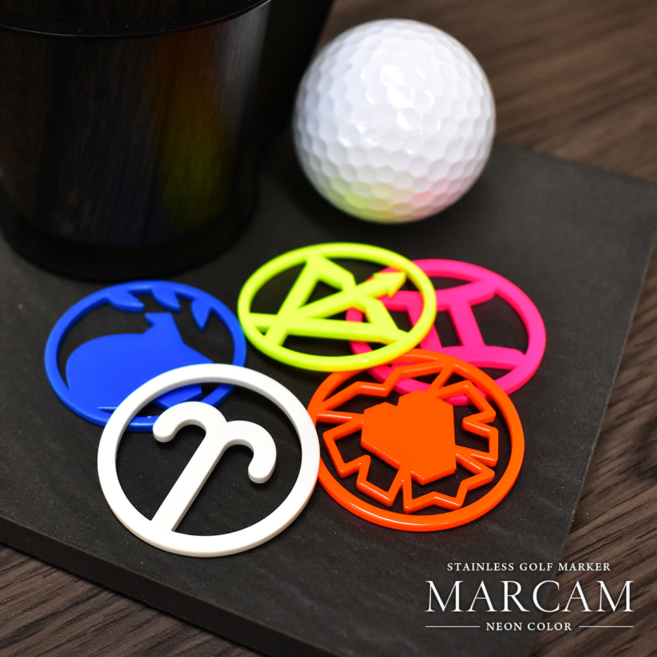 ゴルフ マーカー 名入れ マグネット 蛍光 ボールマーカー プレゼント コンペ 景品 MARCAM CARTELLO(golfmarker15) | MARCAM | 10