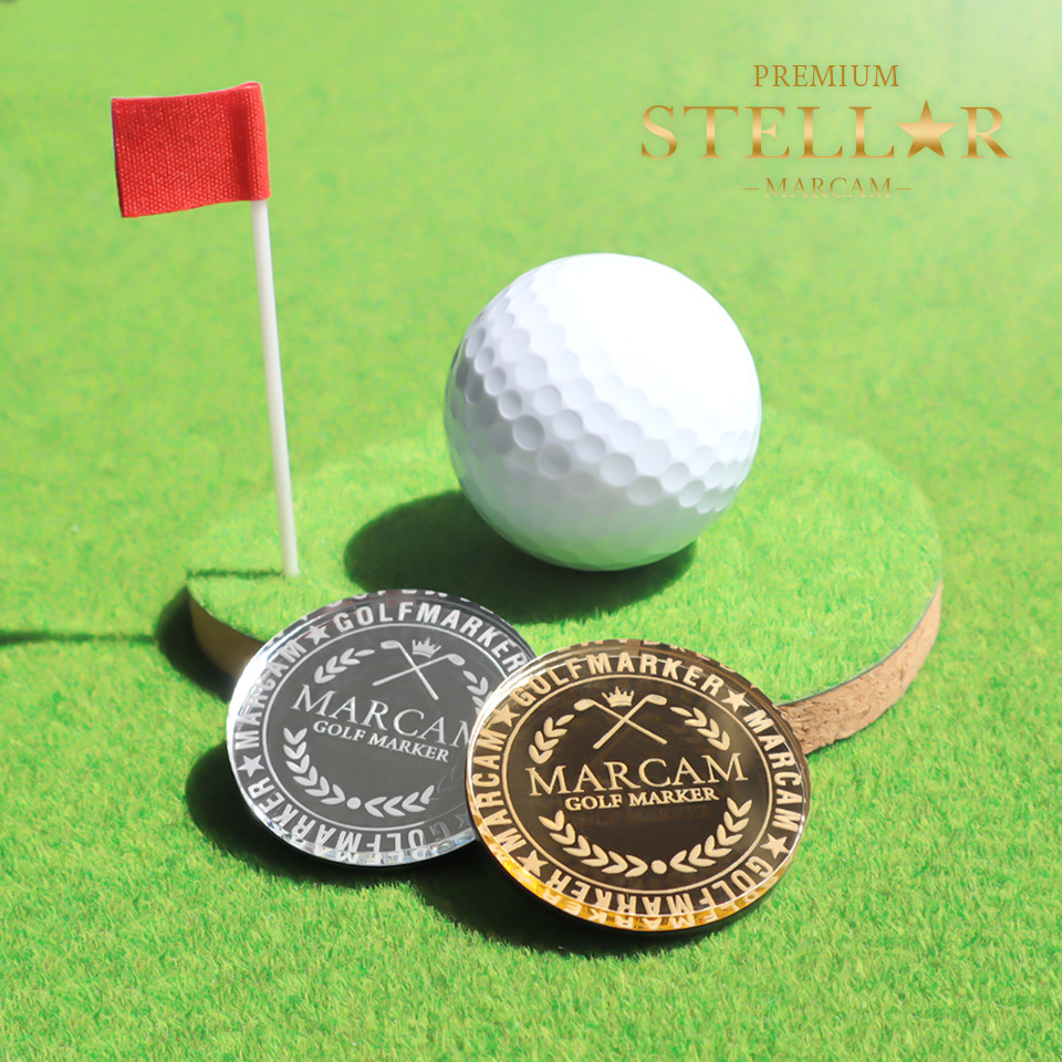 ゴルフ マーカー 名入れ マグネット ボールマーカー 大きい MARCAM PREMIUM STELLAR コンペ 景品(1個販売)(golfmarker17) | MARCAM | 06