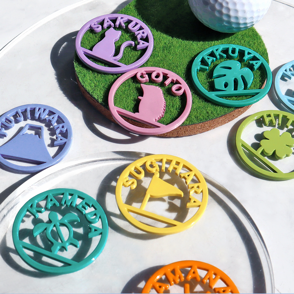 ゴルフ マーカー 名入れ マグネット ボールマーカー 大きい おしゃれ パステルカラー プレゼント シンボルアーチ MARCAM SYMBOL ARCH(golfmarker20) | MARCAM | 05