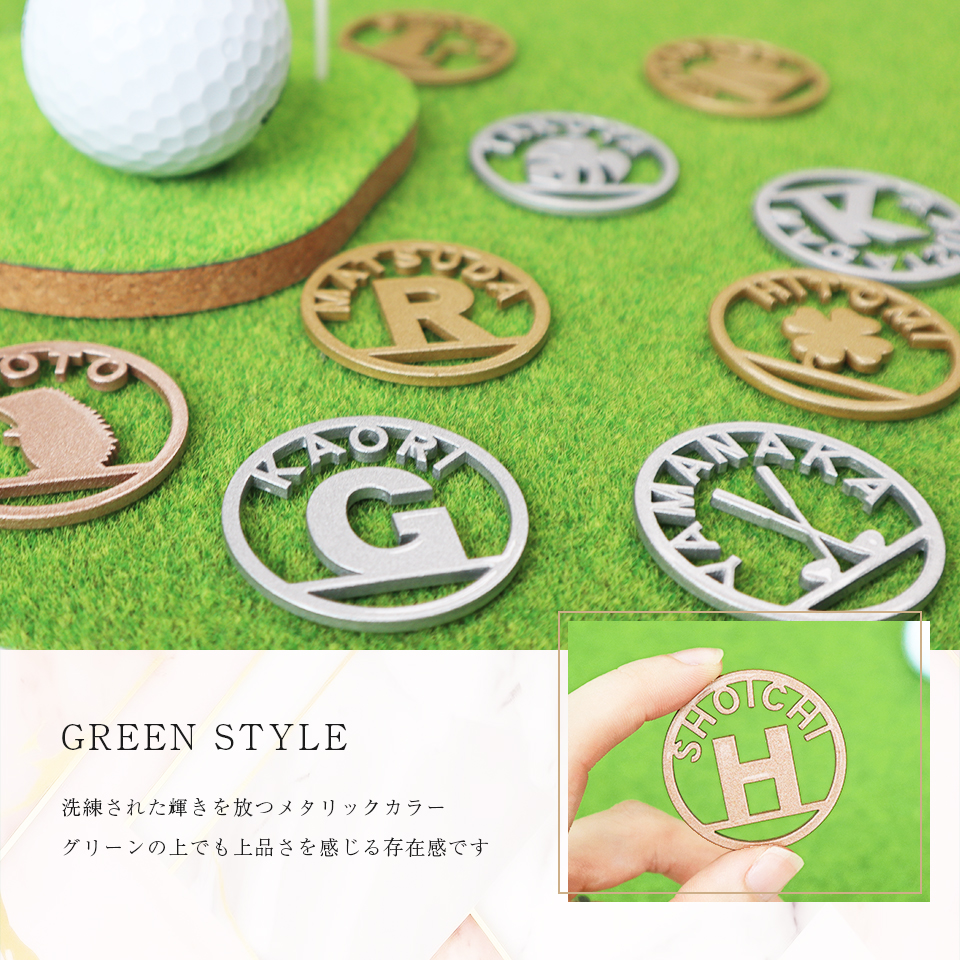 ゴルフマーカー 名入れ おしゃれ メタリック 上品 ボールマーカー プレゼント コンペ 景品 MARCAM SYMBOL ARCH(golfmarker30) | MARCAM | 06