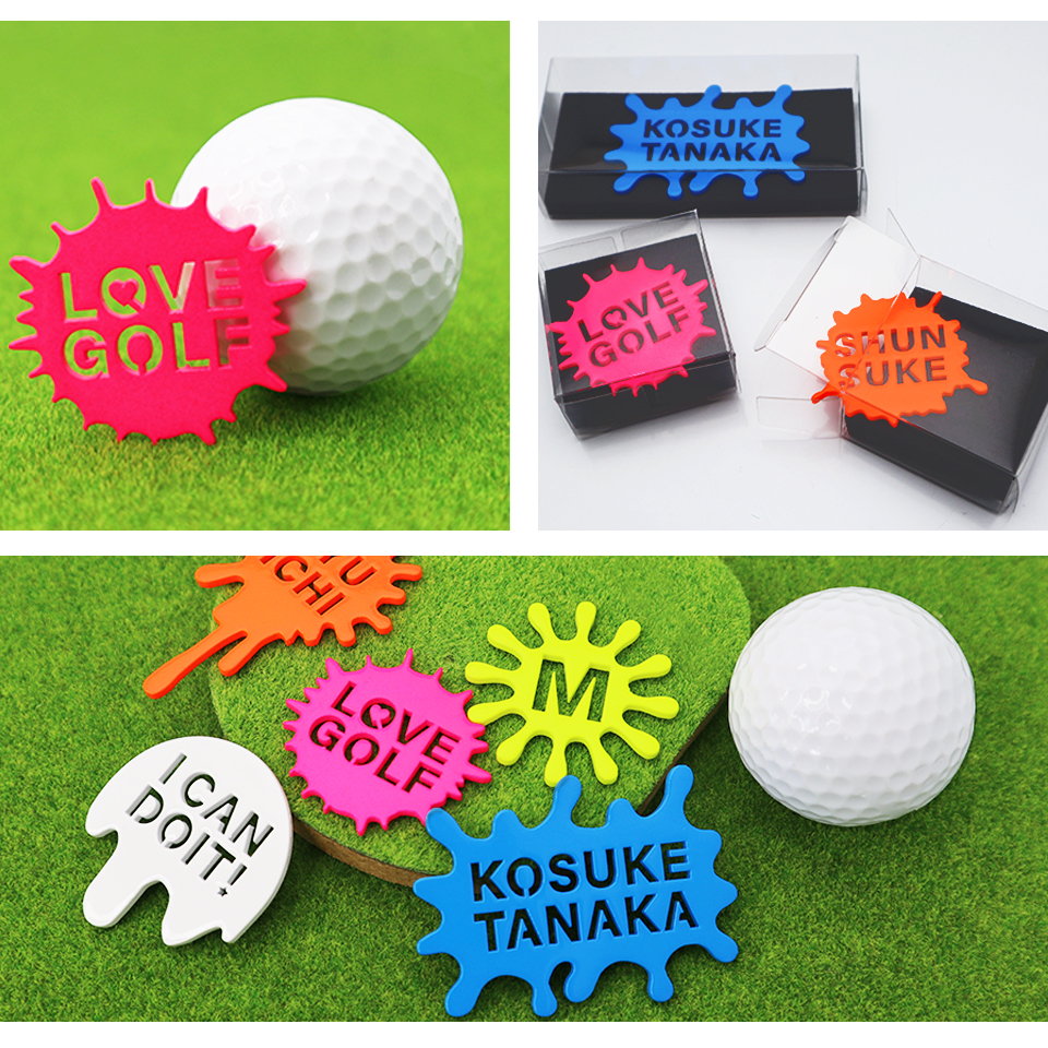 ゴルフ マーカー 名入れ マグネット ボールマーカー ステンレス とにかく映える 蛍光 MARCAM Splash レターシリーズ(golfmarker31) | MARCAM | 16