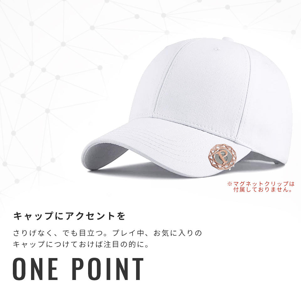 ゴルフ マーカー 名入れ マグネット メタリック ボールマーカー おしゃれ 目立つ ステンレス イニシャル MARCAM DIAMONDS(golfmarker33) 関連画像4