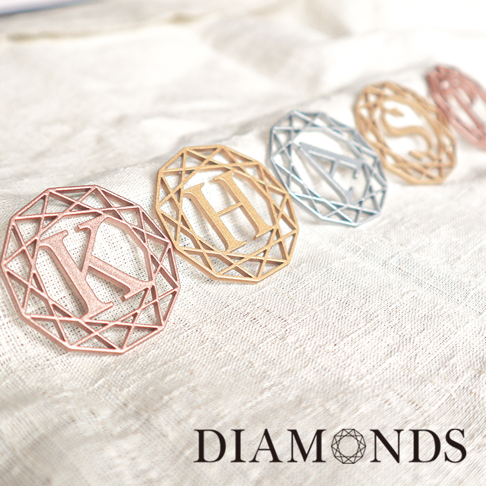 ゴルフ マーカー 名入れ マグネット メタリック ボールマーカー おしゃれ 目立つ ステンレス イニシャル MARCAM DIAMONDS(golfmarker33) | MARCAM | 06