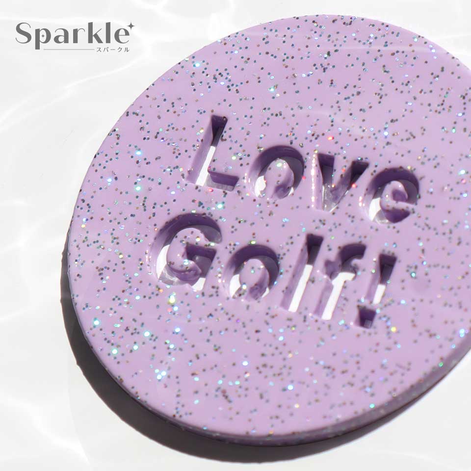 ゴルフ マーカー 名入れ マグネットボールマーカー  蛍光 大きい ラメ おしゃれ レディース オリジナル 1個 還暦 名前 MARCAM Sparkle(golfmarker46) | MARCAM | 37
