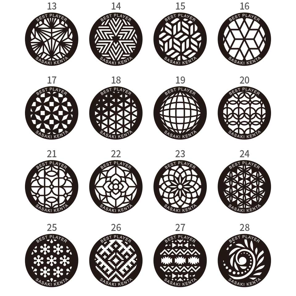 ゴルフ マーカー 名入れ マグネット ボールマーカー 蛍光 和 おしゃれ 名前 MARCAM FUKURU(golfmarker50) | MARCAM | 06