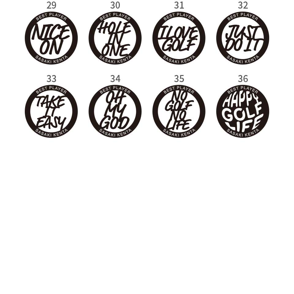 ゴルフ マーカー 名入れ マグネット ボールマーカー 蛍光 和 おしゃれ 名前 MARCAM FUKURU(golfmarker50) | MARCAM | 07
