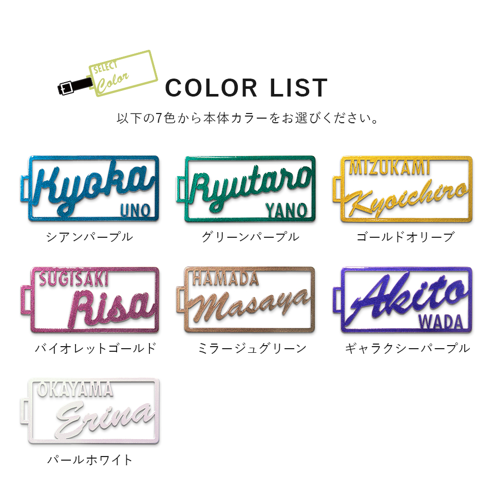 ネームタグ ゴルフ 名入れ 子供 おしゃれ スーツケース ベルト ネームプレート 名札 ステンレス オーダー 旅行 マーカム MARCAM cadre COSMO(nametag09) | MARCAM | 11