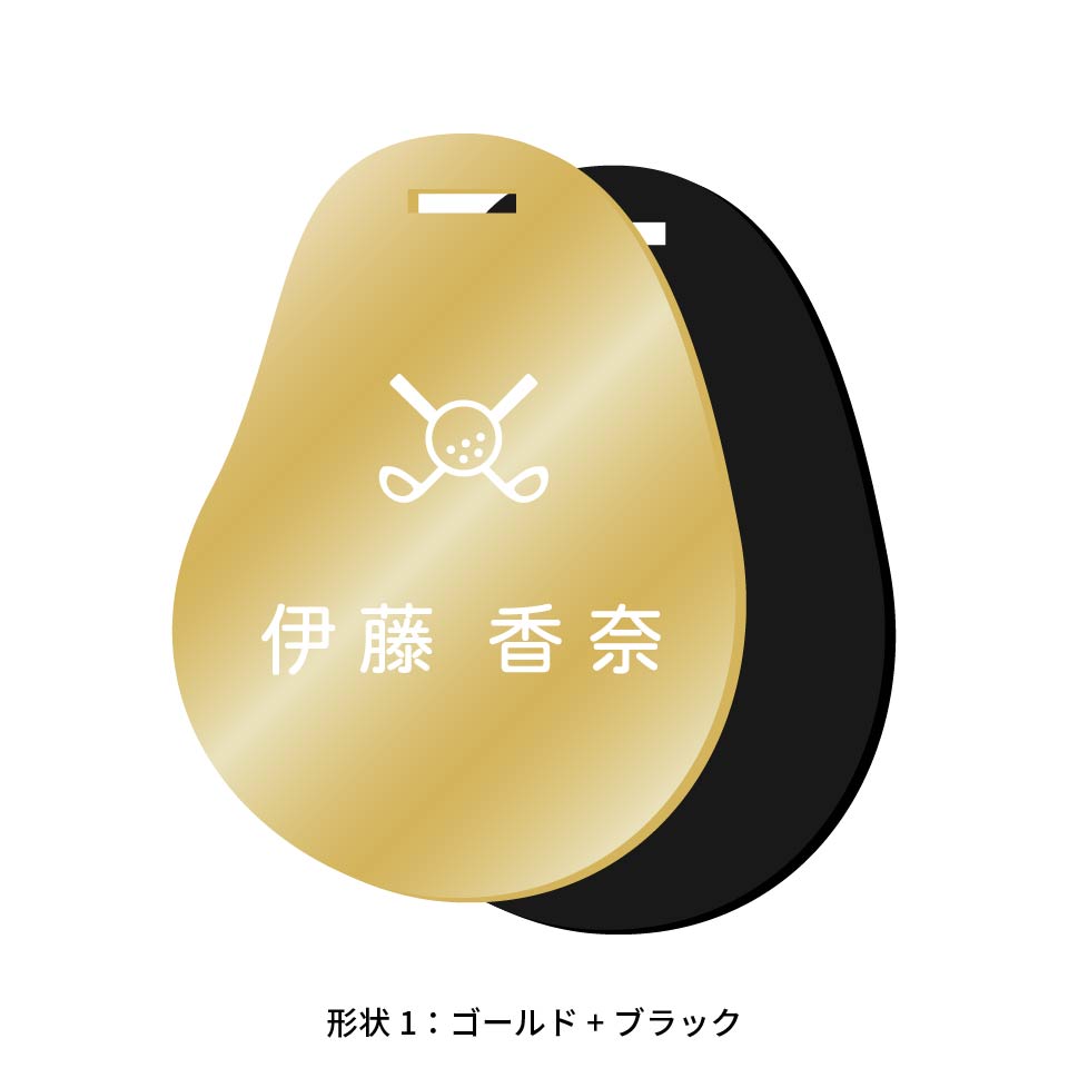 ネームタグ ゴルフ 名入れ ベルト 犬 猫 おしゃれ スーツケース 刻印 飛行機 旅行 ネームプレート 名札 ゴールド アクリル マーカム MARCAM Lacuna(nametag21) | MARCAM | 01