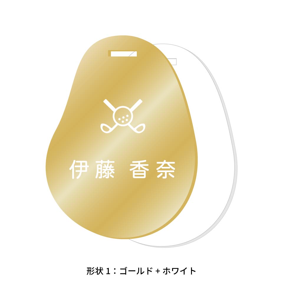 ネームタグ ゴルフ 名入れ ベルト 犬 猫 おしゃれ スーツケース 刻印 飛行機 旅行 ネームプレート 名札 ゴールド アクリル マーカム MARCAM Lacuna(nametag21) | MARCAM | 03