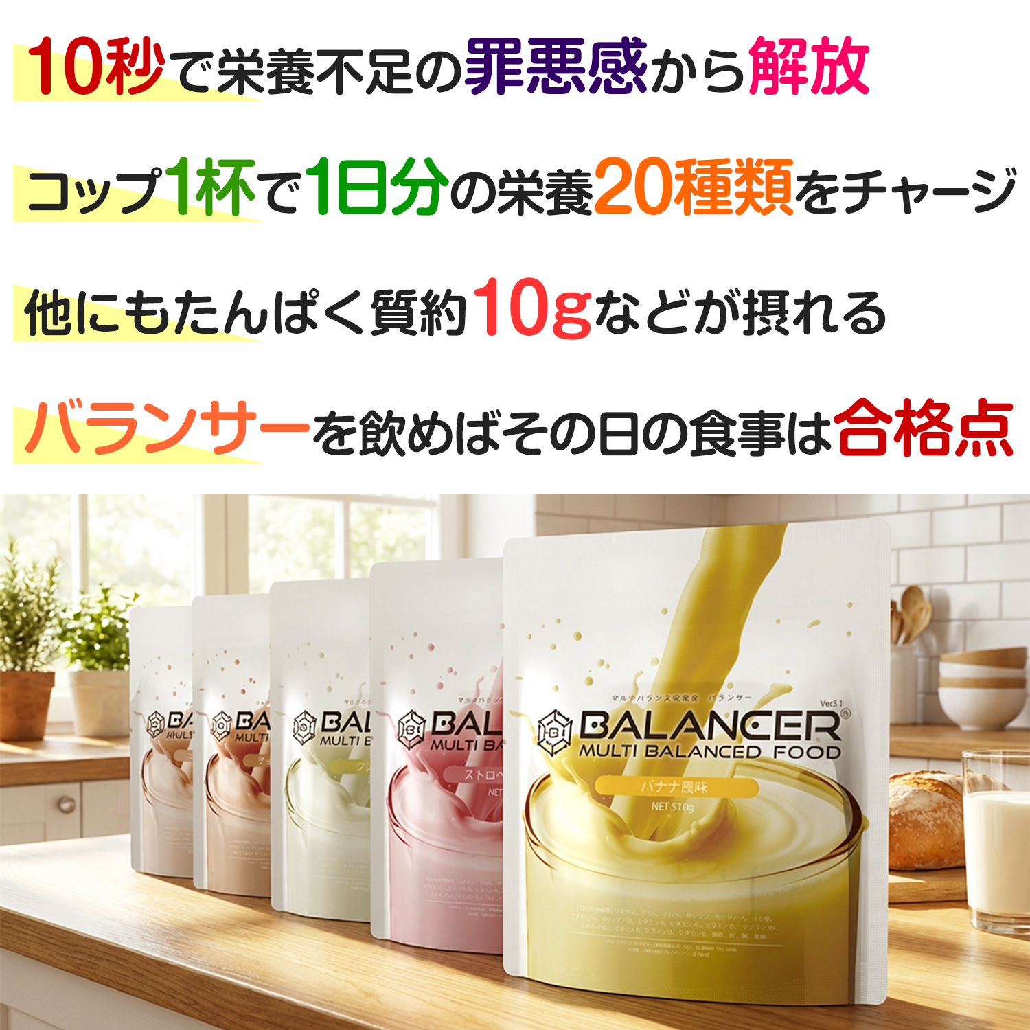 栄養補助食品 バランサー 510g プレーン風...の詳細画像1