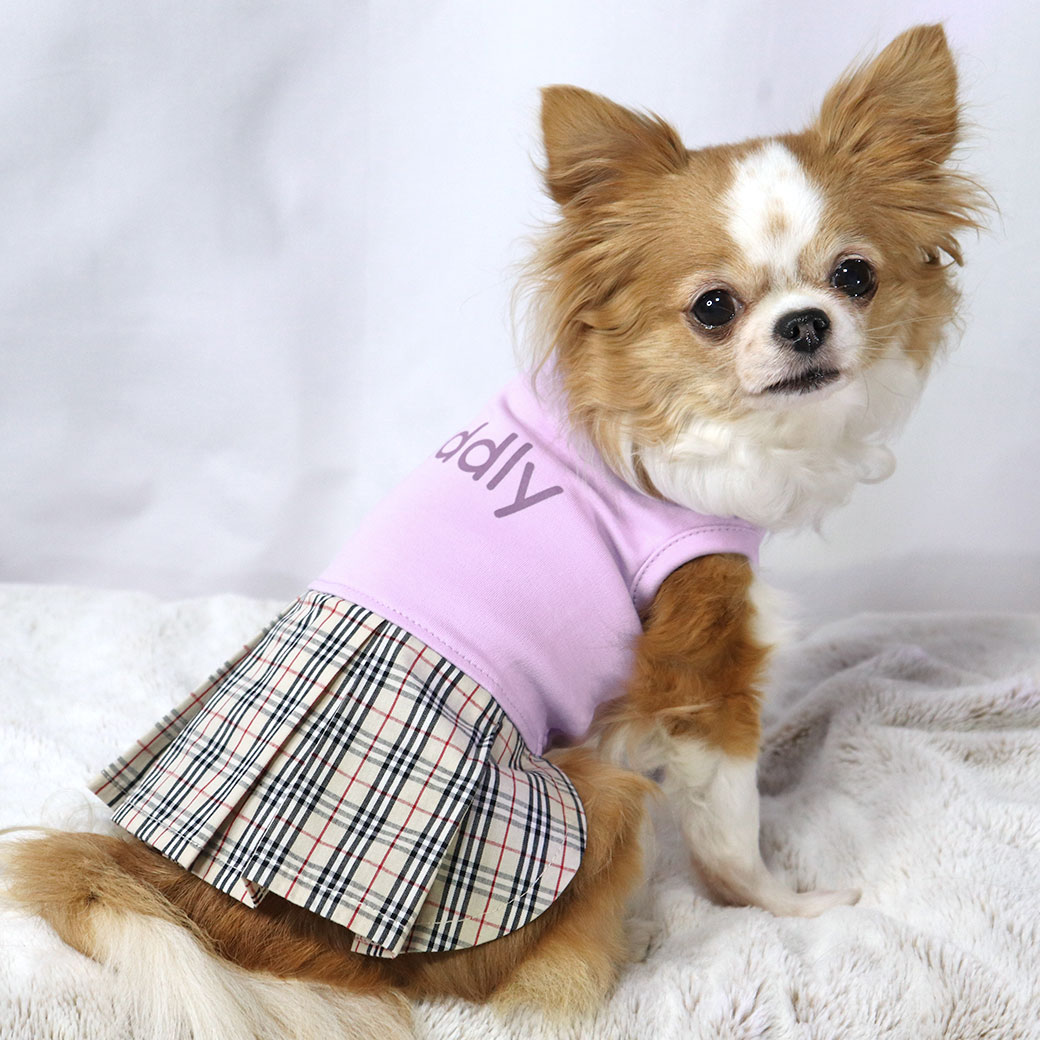 iDog ワンダフルセール 50%OFF 犬 服 切替ボックスプリーツワンピ アイ iDog ワンダフルセール 50%OFF 犬 服 切替ボックスプリーツワンピ アイ