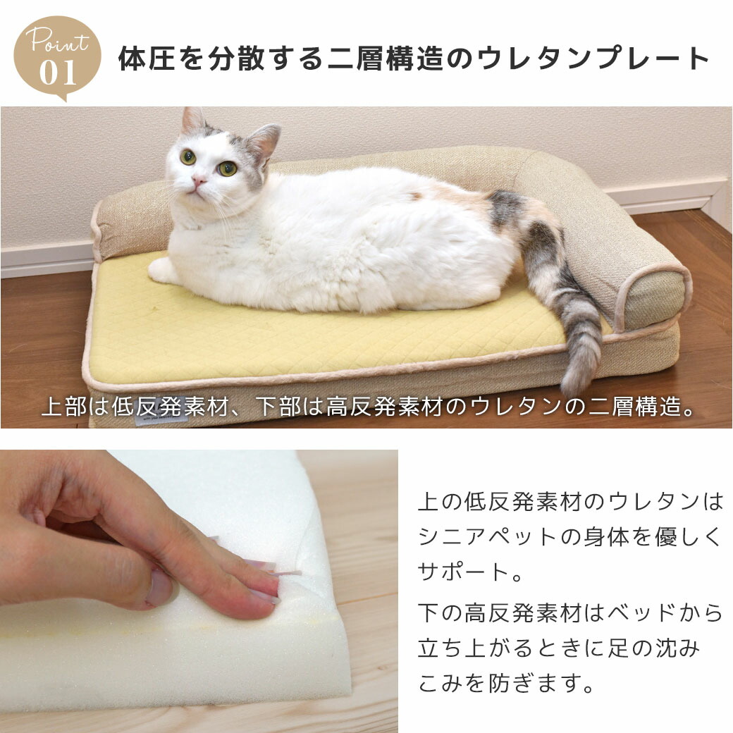 犬用ベッド IDOGICAT UNAGE 低反発シニアベッド コーナーベッド Sサイズ :16298:iDog - 通販 - Yahoo!ショッピング