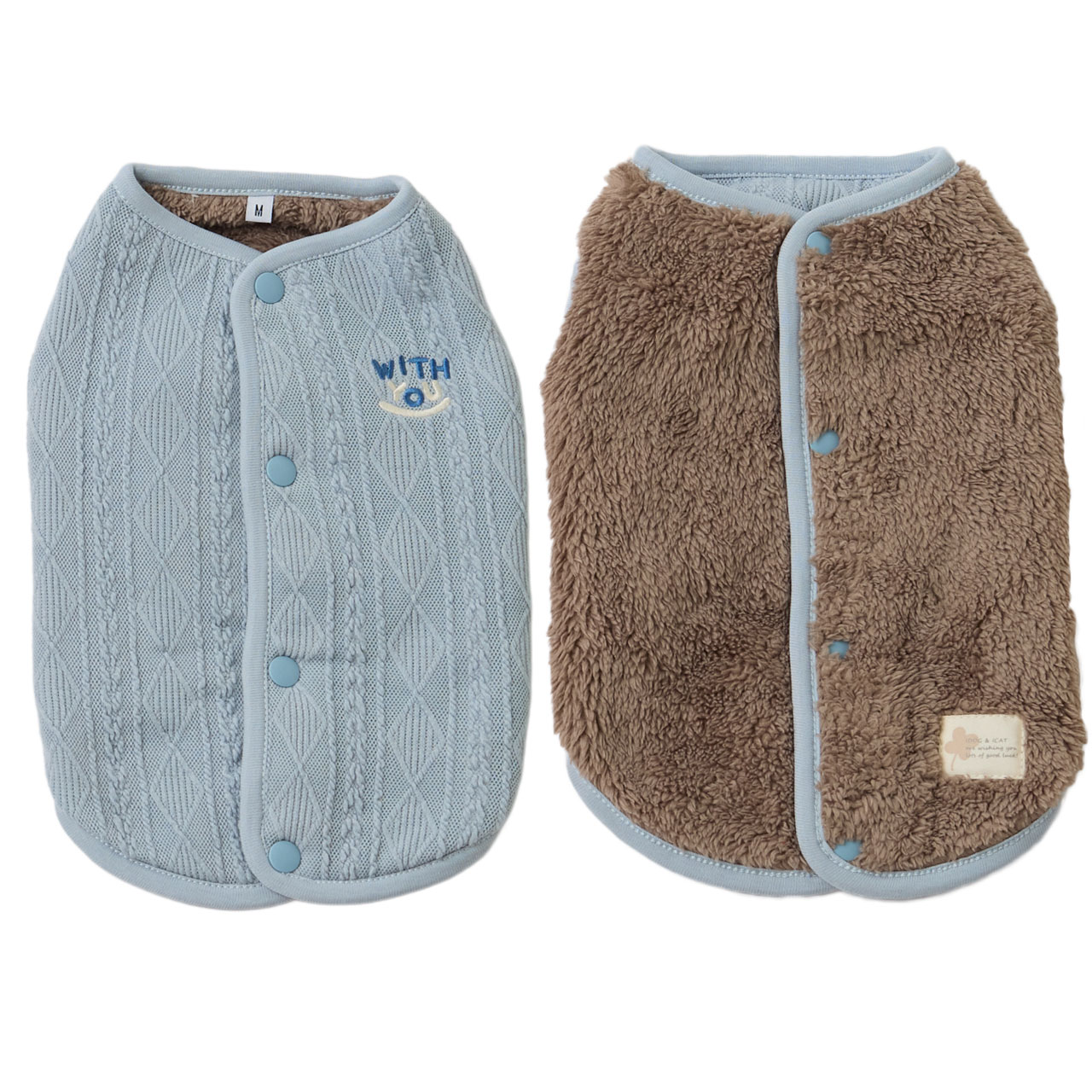 iDog クリアランスセール 5%OFF 背中開きあったかリバーシブルタンク