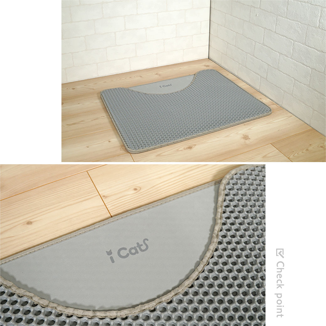 Catlog Board2 猫用トイレマット ホワイト トイレマット セット 3点 北欧 トイレカバー 可愛い 猫 o型 u型