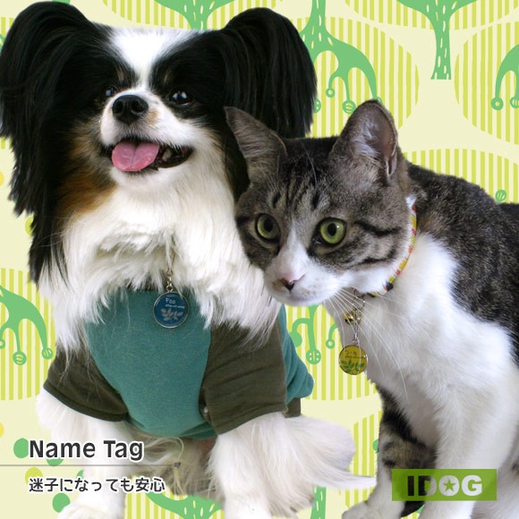 犬 猫 ペット 迷子札 iDog&iCat オリジナルネームタグ 迷子札 NATURAL ネームプレート 名札 ドッグタグ