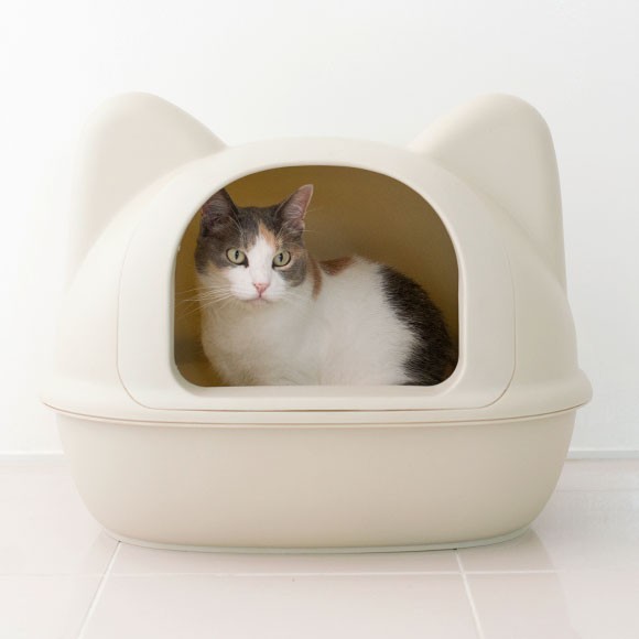 猫用トイレ用品 ネコトイレ フード付き iCatネコ型トイレット スコップ