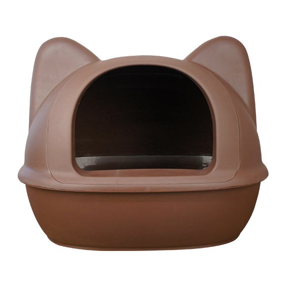 猫用トイレ用品 ネコトイレ フード付き  iCat大きなネコ型トイレット　スコップ付 ラッピング不可｜idog｜02