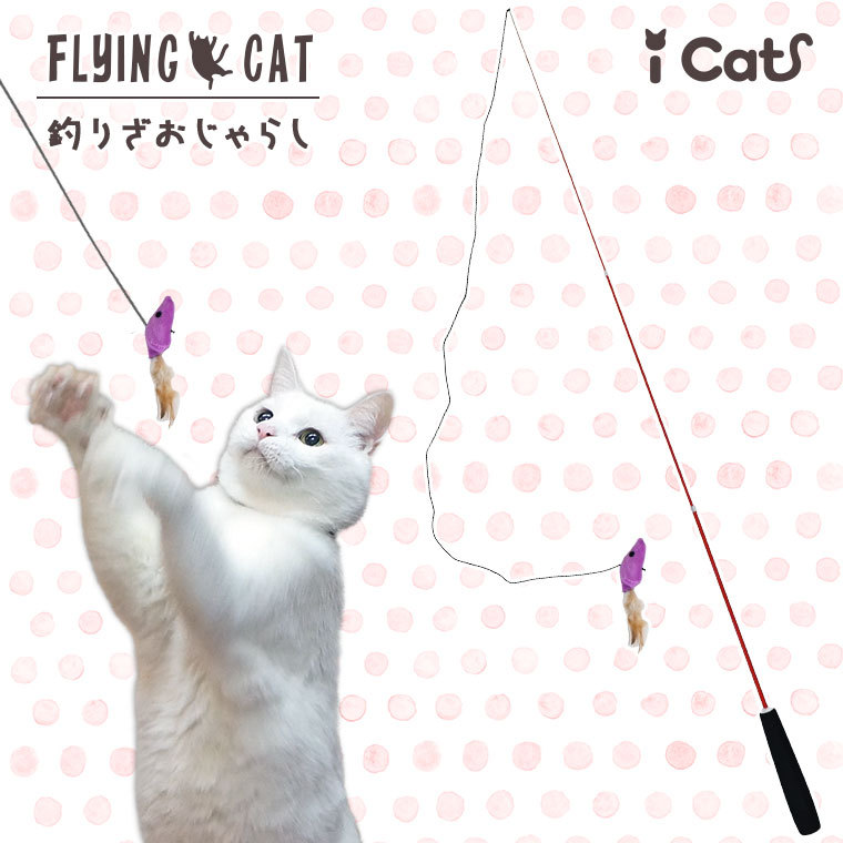  iCat FLYING CAT 釣りざお猫じゃらし てんとう虫ボール  アイキャット