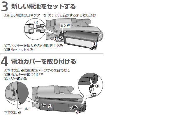 AVV97V-TU Panasonic 充電式リチウムイオン電池 掃除機用交換用