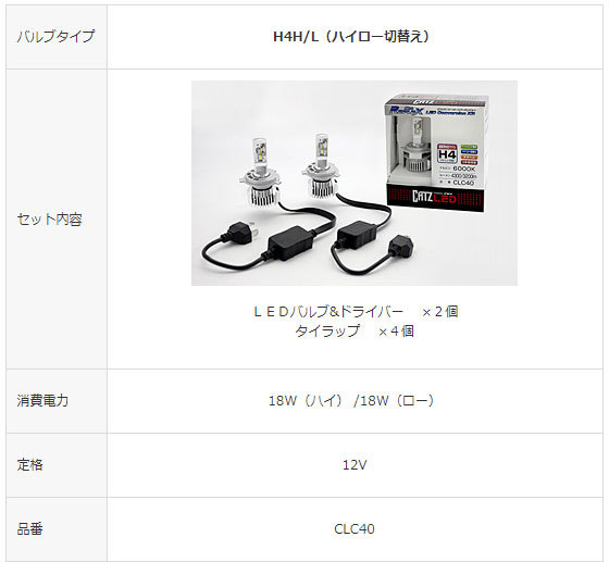 FET 【在庫あり】CLC40 H4H/L ハイロー切替え用 CATZ REFLEX Neo