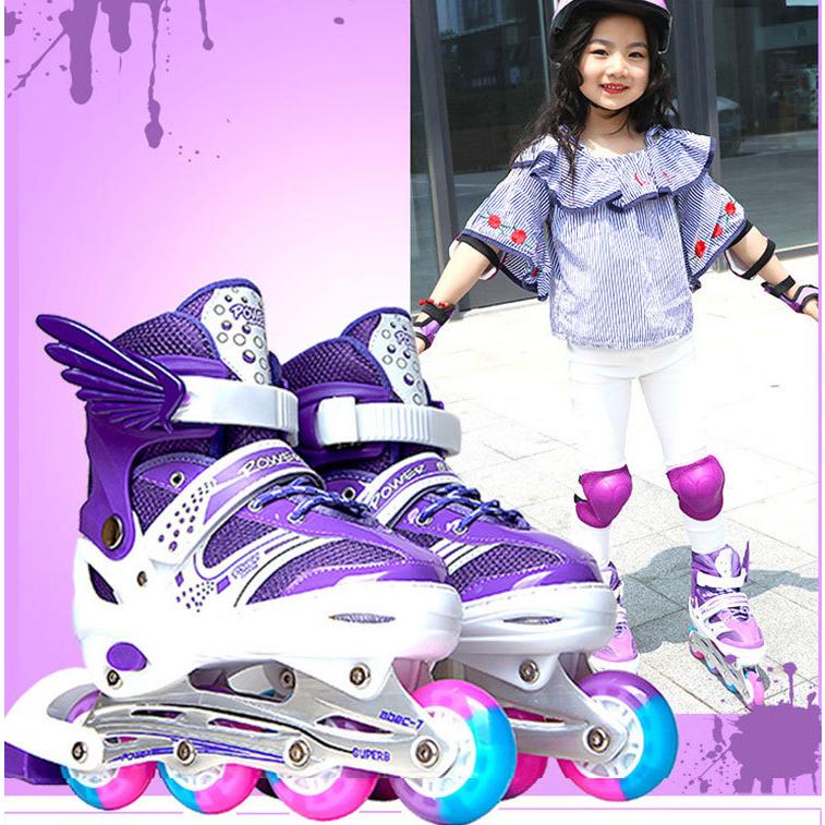 インラインスケート ローラーブレード セット 子供 ジュニア用 高評価なギフト ピンク ブルー パープル ローラースケート ウィールが光る インラインスケート ローラーブレード セット 子供 ジュニア用 高評価なギフト ピンク ブルー パープル ローラースケート ウィールが光る