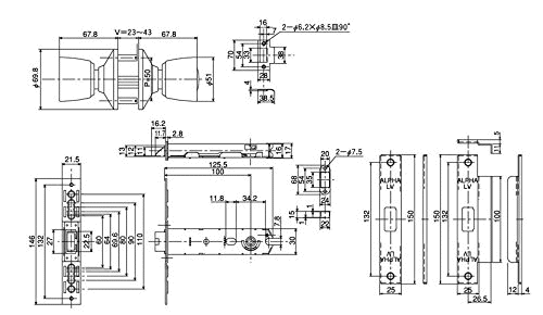 公式通販 アルファ 33M05-TRW-32D-100ALU Mロック キー3本付き 南京錠