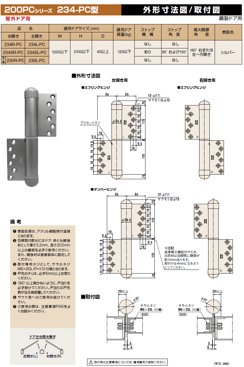 日東工器 234R-PC オートヒンジの説明 - 通販 - Yahoo!ショッピング