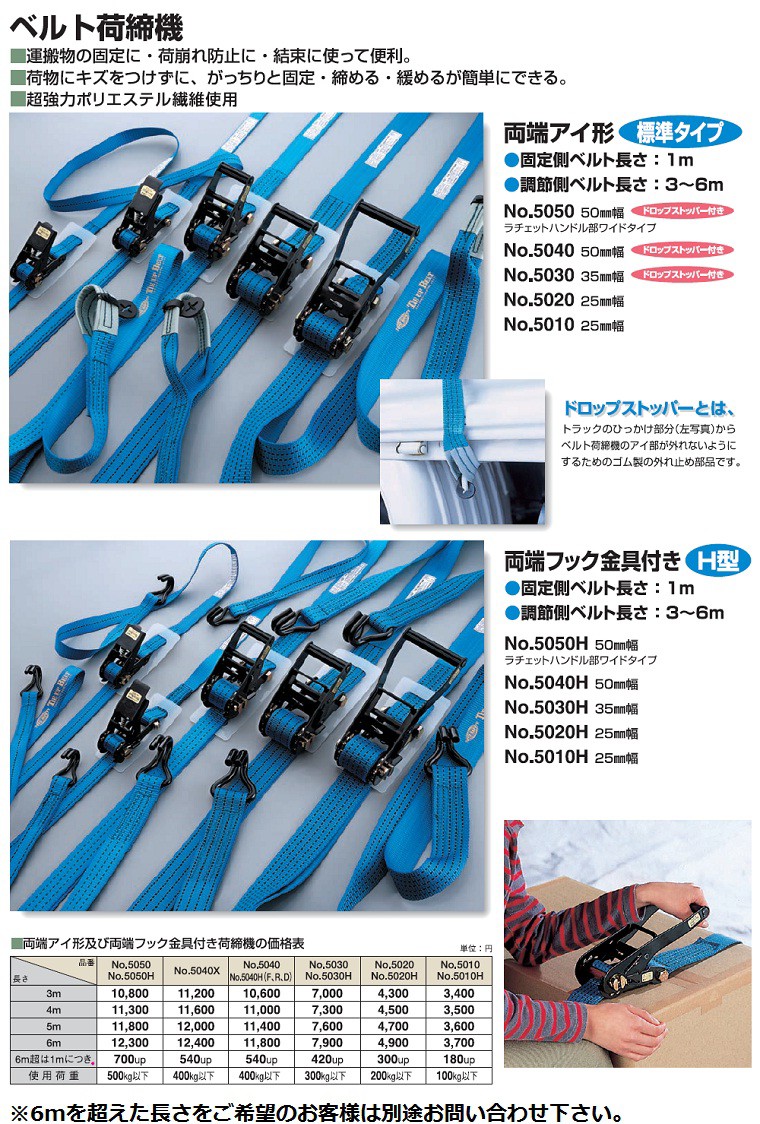 トーヨーセフティー TOYO SAFETY ベルト荷締機 両端アイ形及び