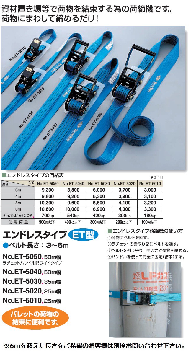 60％OFF】トーヨーセフティー ベルト荷締機 長さ3m TOYO SAFETY 建築