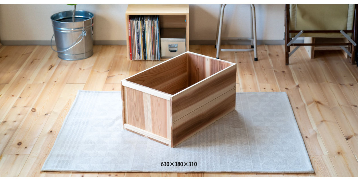 国産りんご箱 上小節 杉 630×380×310 木箱 収納ボックス 