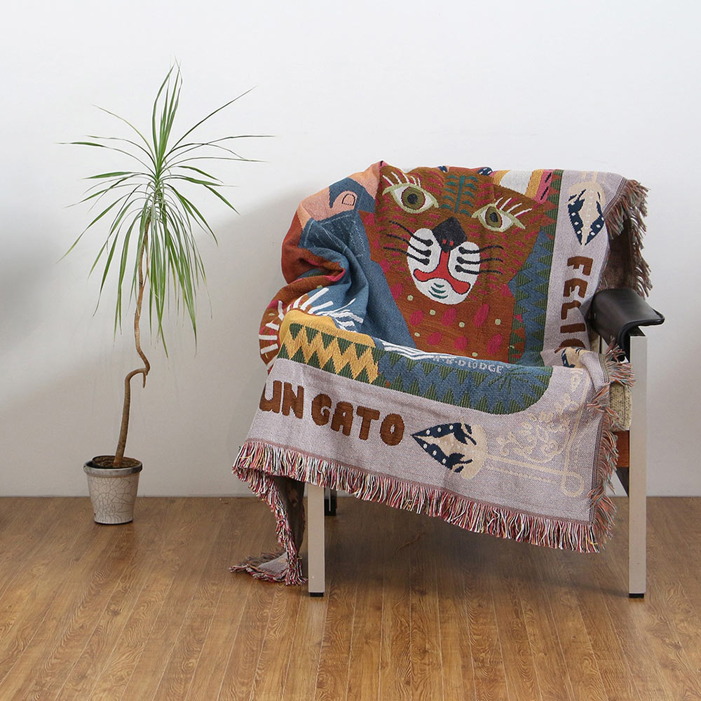 ヴィンテージ ラグ 猫 ブランケット journal standard Furniture - goodfornothing アート 子猫柄
