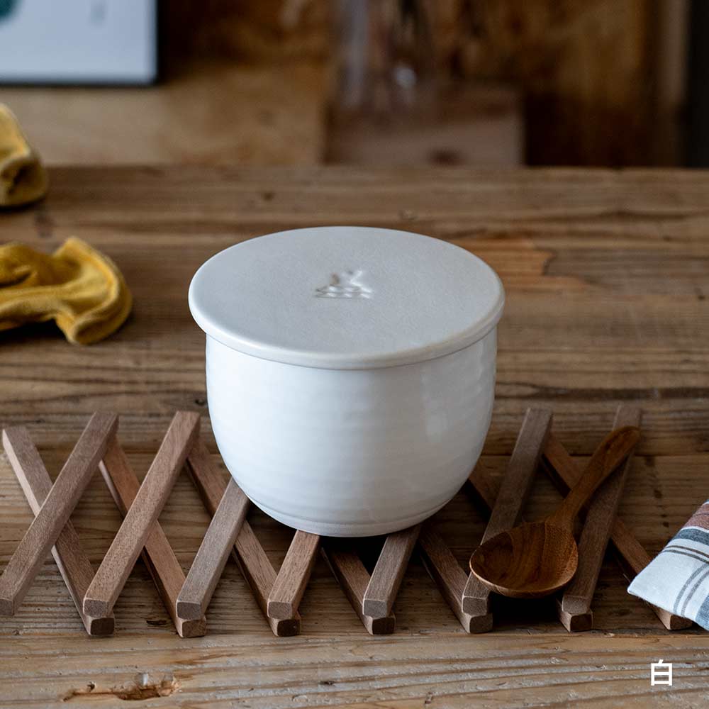 かもしか道具店 陶の飯びつ ふつう おひつ ご飯容器 1.5合