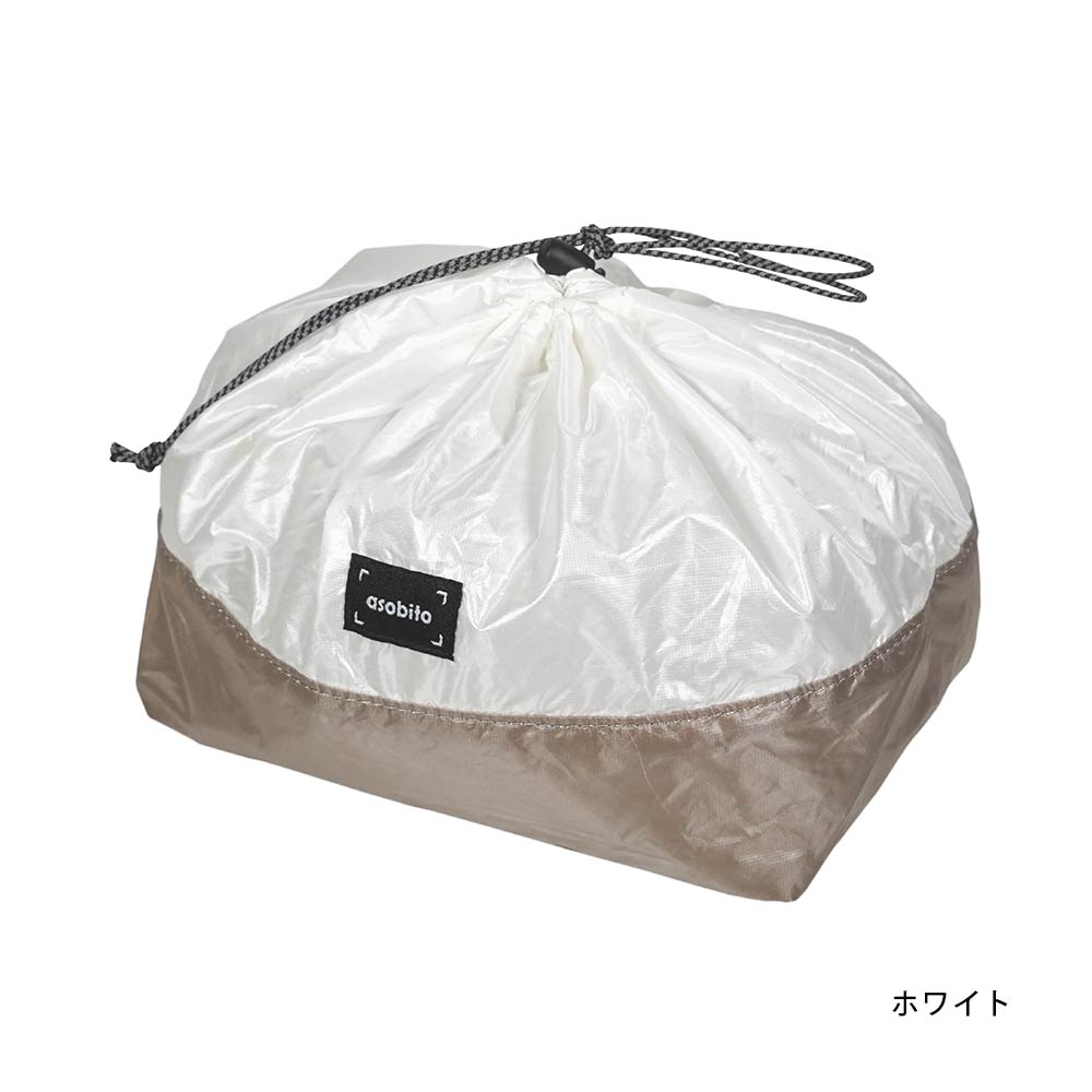 asobito（アソビト） スタッフサック L 10L 軽量ポーチ 巾着 : イエノ