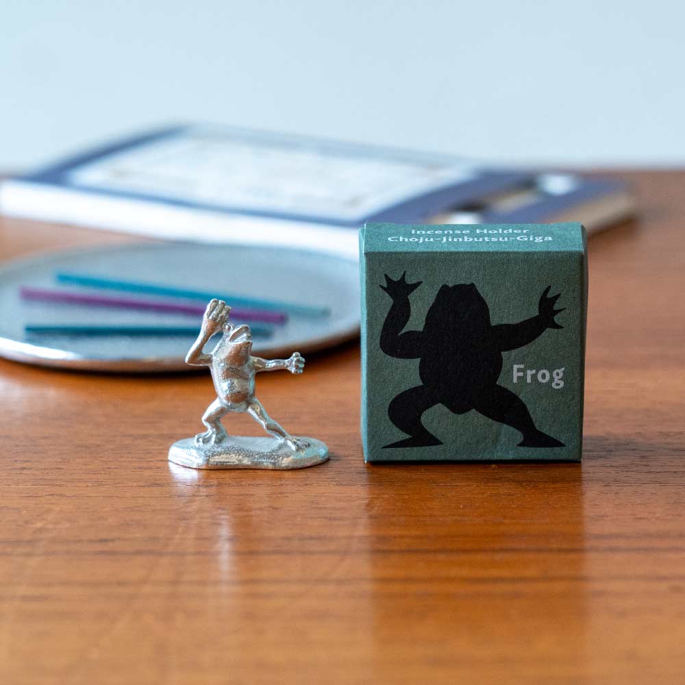 炭谷三郎商店 香立 鳥獣人物戯画 富山県高岡市 錫 お香立て インセンス